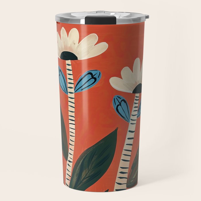 Folk Garden Daisy Pair Travel Mug Gallery Image 1