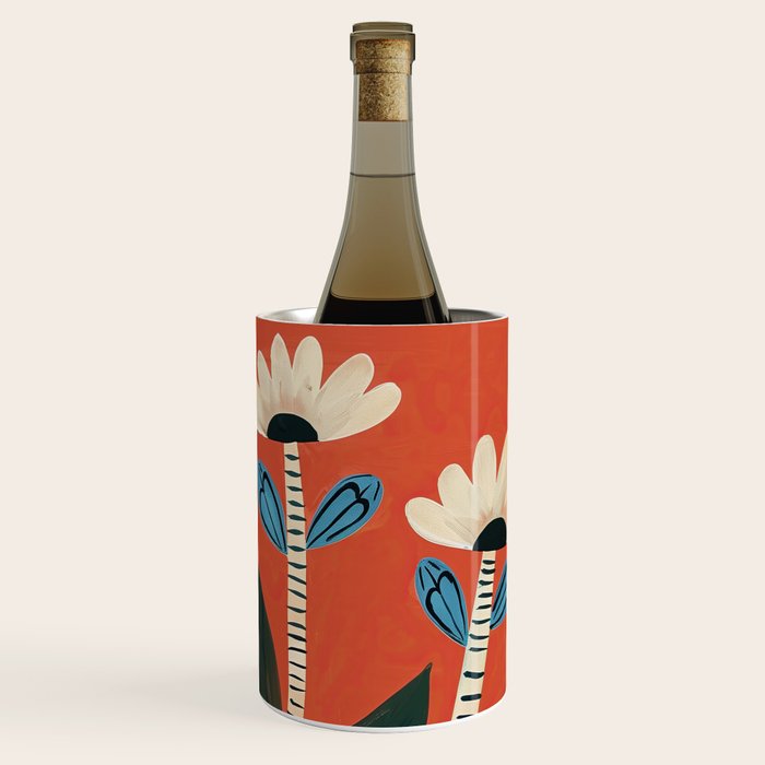 Folk Garden Daisy Pair Wine Chiller Gallery Image 1