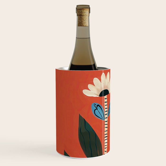 Folk Garden Daisy Pair Wine Chiller Gallery Image 2