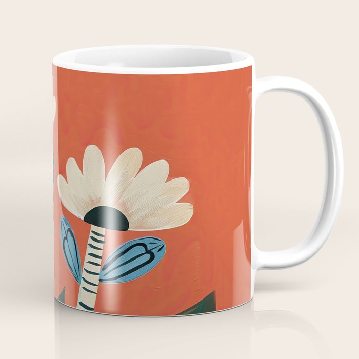 Folk Garden Daisy Pair Coffee Mug Gallery Image 1