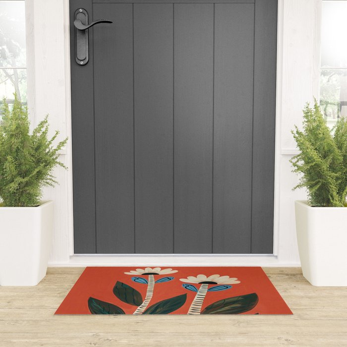 Folk Garden Daisy Pair Welcome Mat Gallery Image 3