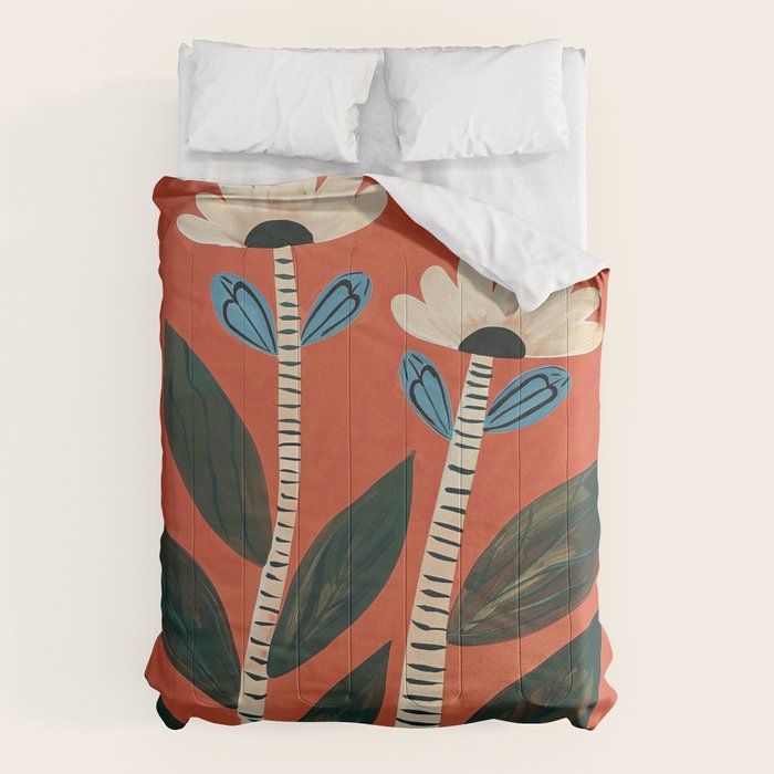 Folk Garden Daisy Pair Comforter Gallery Image 1