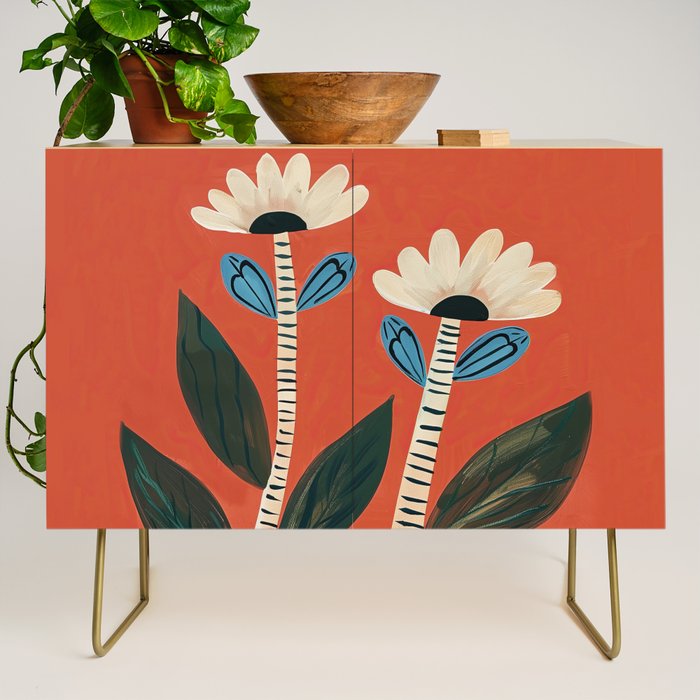 Folk Garden Daisy Pair Credenza Gallery Image 1
