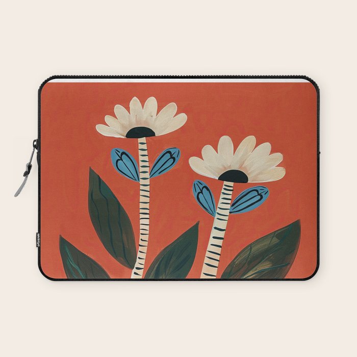Folk Garden Daisy Pair Laptop Sleeve Gallery Image 1