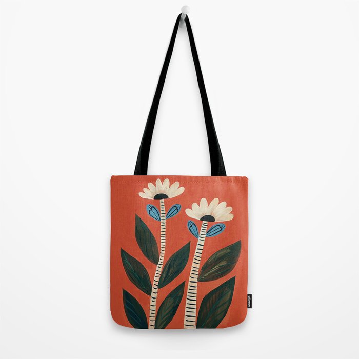 Folk Garden Daisy Pair Tote Bag Gallery Image 2