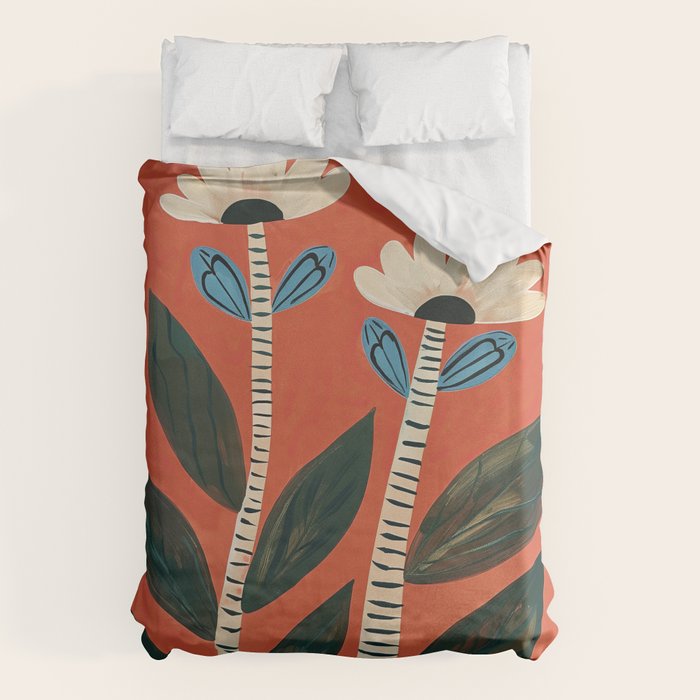 Folk Garden Daisy Pair Duvet Cover Gallery Image 6