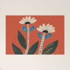 Folk Garden Daisy Pair Welcome Mat Gallery Image 1