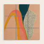 Colorful Abstract Textures Wood Wall Art Gallery Image 1