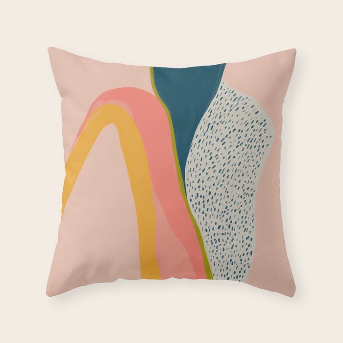 Colorful Abstract Textures Throw Pillow Gallery Image 6