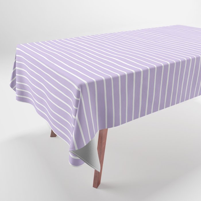 Stripes Lavender Tablecloth Gallery Image 1