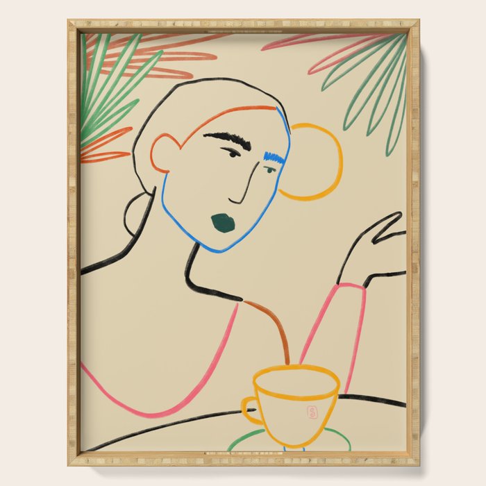 COFFEE IN THE GARDEN Serving Tray Gallery Image 1