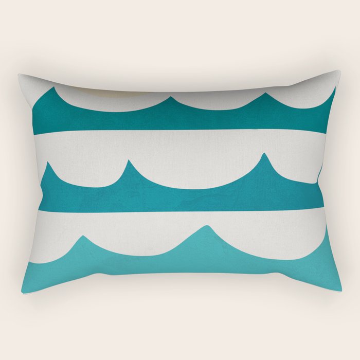 Abstract Waves Rectangular Pillow Gallery Image 2