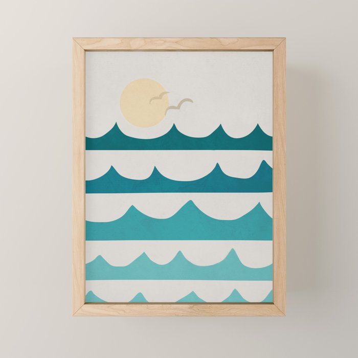 Abstract Waves Mini Art Print Gallery Image 1