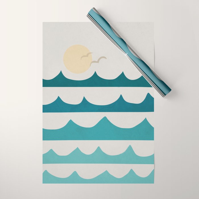 Abstract Waves Wrapping Paper Gallery Image 1