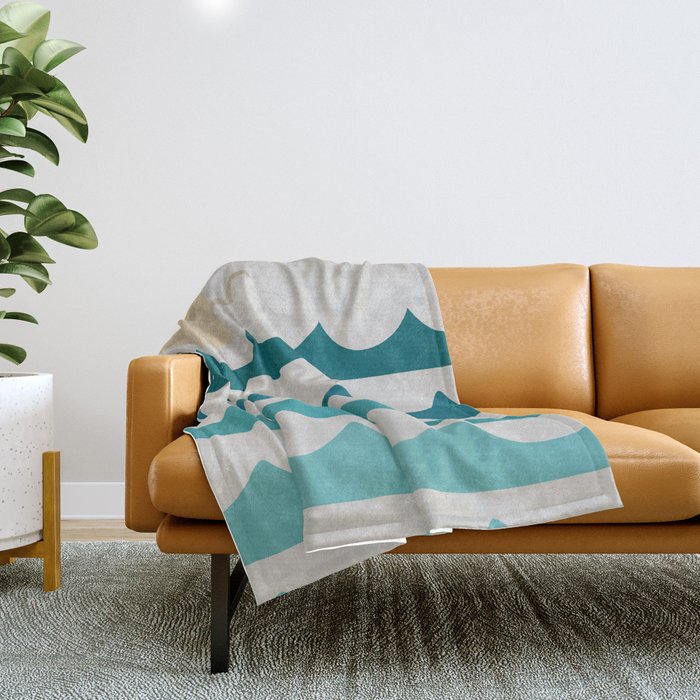 Abstract Waves Throw Blanket Gallery Image 1