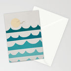 Abstract Waves Stationery Card Gallery Image 2