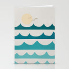 Abstract Waves Stationery Card Gallery Image 2