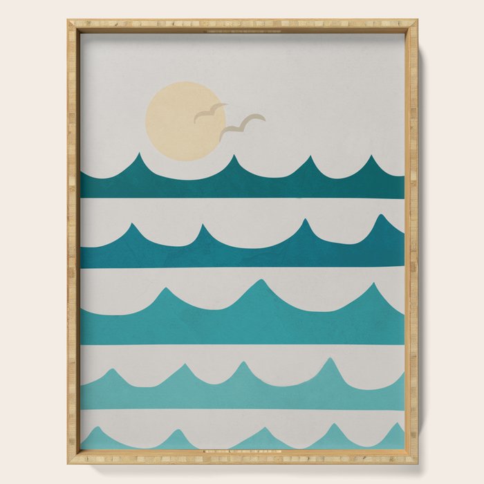 Abstract Waves Serving Tray Gallery Image 1