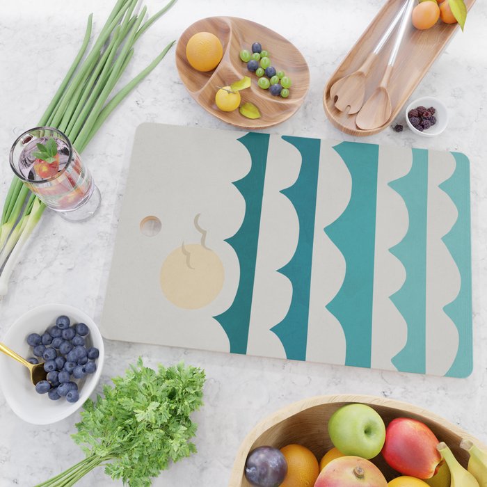 Abstract Waves Cutting Board Gallery Image 2