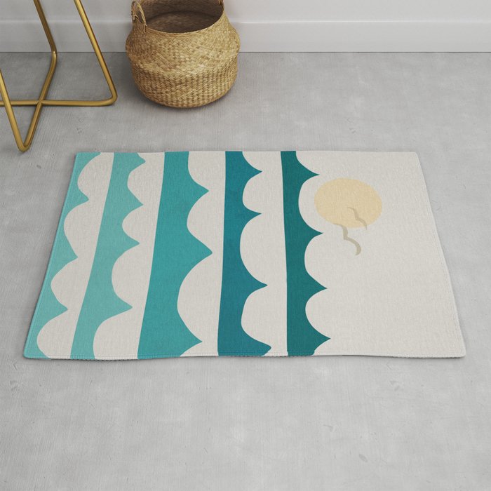 Abstract Waves Rug Gallery Image 1