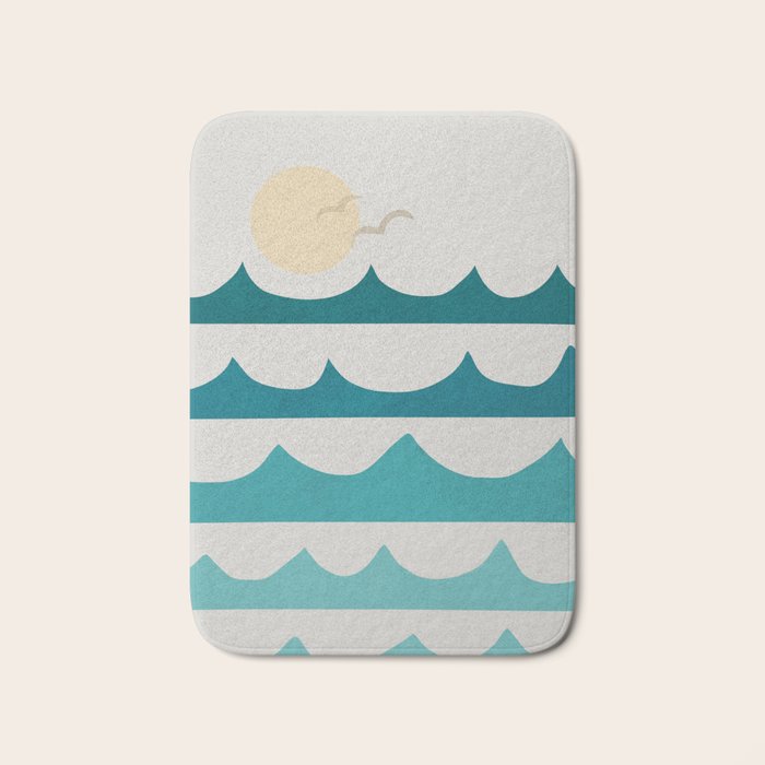 Abstract Waves Bath Mat Gallery Image 1