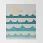 Abstract Waves Throw Blanket Gallery Image 2