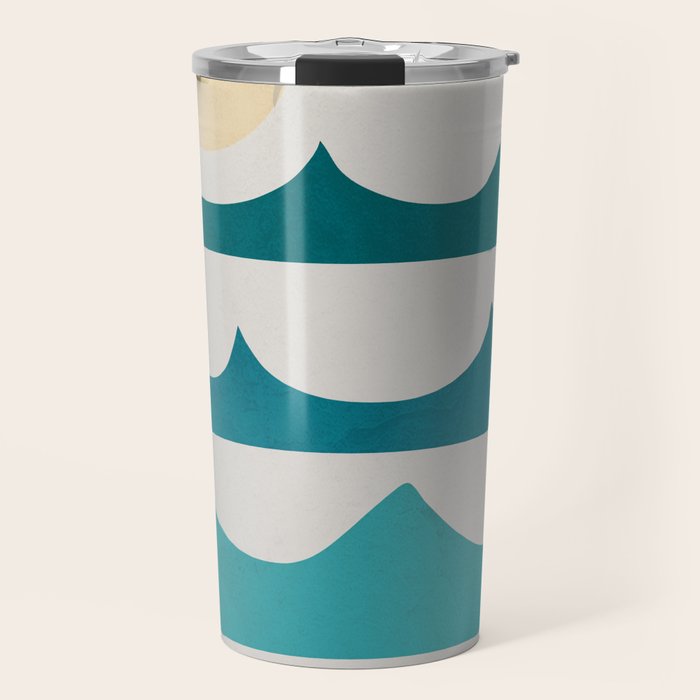 Abstract Waves Travel Mug Gallery Image 1