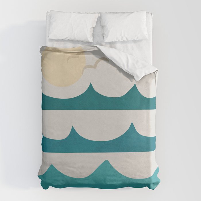 Abstract Waves Duvet Cover Gallery Image 1