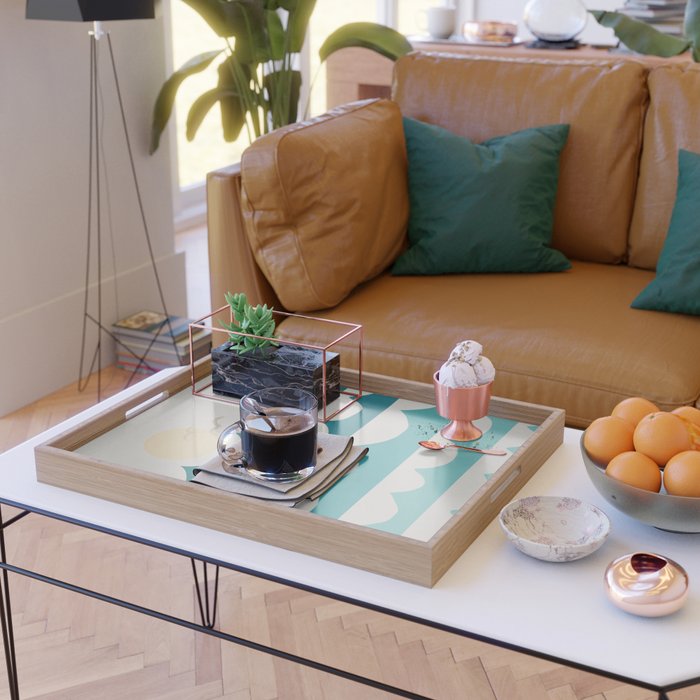 Abstract Waves Serving Tray Gallery Image 2