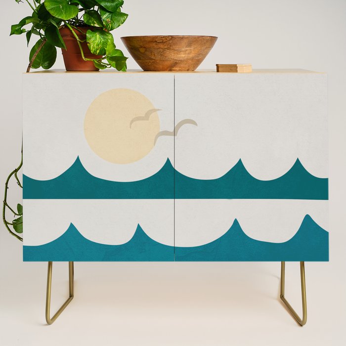 Abstract Waves Credenza Gallery Image 1