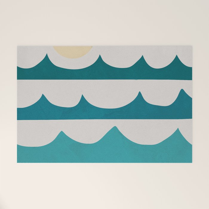 Abstract Waves Welcome Mat Gallery Image 1