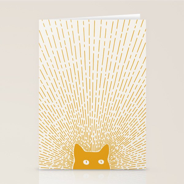 Cat Landscape 96: Good Meowning Stationery Card Gallery Image 1