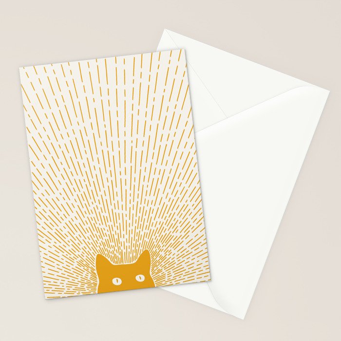 Cat Landscape 96: Good Meowning Stationery Card Gallery Image 2