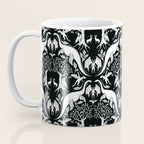 Black & White Cryptid Damask Coffee Mug Gallery Image 3