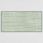 Abstract Stripes, Sage Green, Boho Wall Art Desk Mat Gallery Image 3