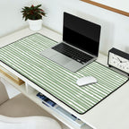 Abstract Stripes, Sage Green, Boho Wall Art Desk Mat Gallery Image 2