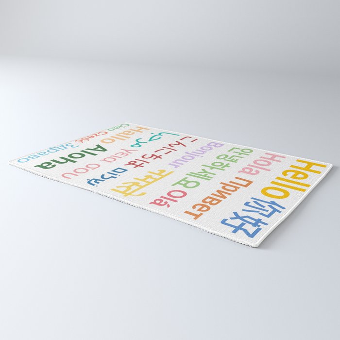 Hello In Different Languages Rug Gallery Image 3