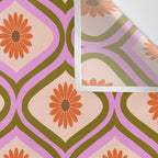 70s Disco Daisy Flower Pattern Wall Tapestry Gallery Image 3
