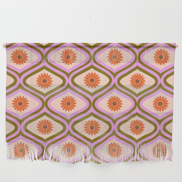 70s Disco Daisy Flower Pattern Wall Hanging Gallery Image 1