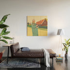 Woman with a cat Wood Wall Art Gallery Image 2