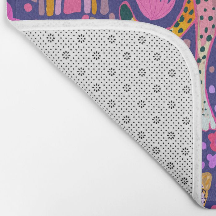 Cheetah in a Rainbow Garden Bath Mat Gallery Image 2