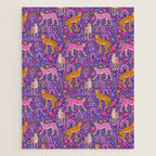Cheetah in a Rainbow Garden Jigsaw Puzzle Gallery Image 1