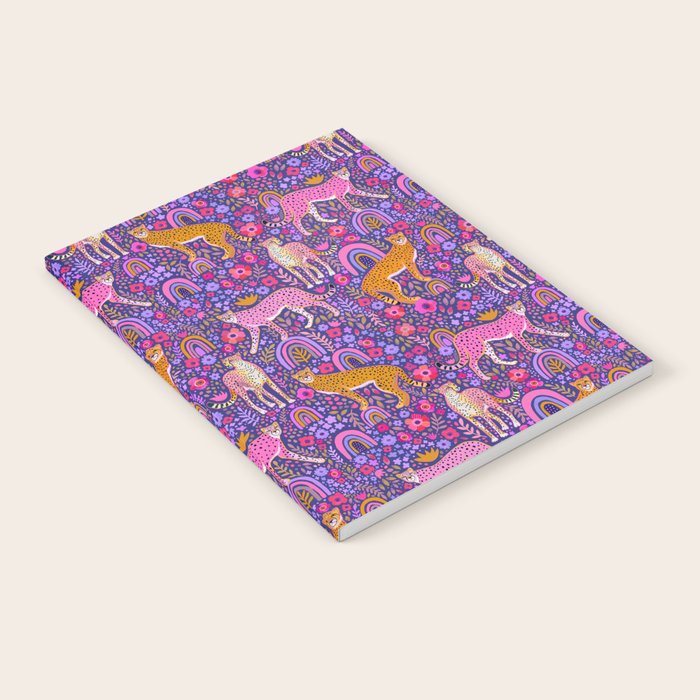 Cheetah in a Rainbow Garden Notebook Gallery Image 2