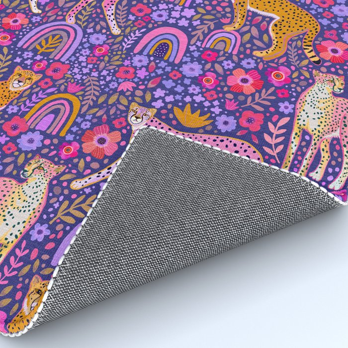 Cheetah in a Rainbow Garden Rug Gallery Image 4