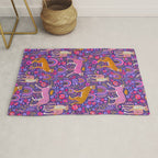 Cheetah in a Rainbow Garden Rug Gallery Image 1