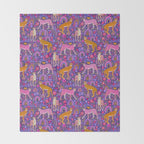 Cheetah in a Rainbow Garden Throw Blanket Gallery Image 2