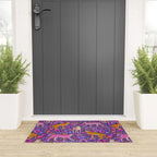 Cheetah in a Rainbow Garden Welcome Mat Gallery Image 3
