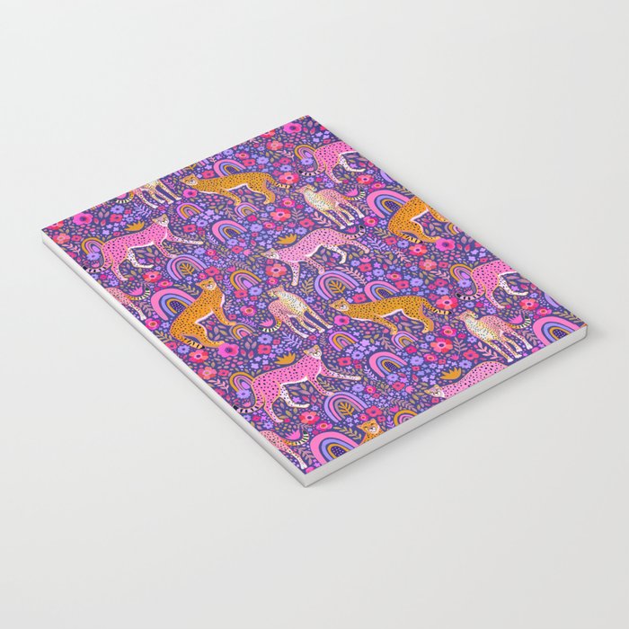 Cheetah in a Rainbow Garden Notebook Gallery Image 3