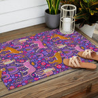 Cheetah in a Rainbow Garden Outdoor Rug Gallery Image 2