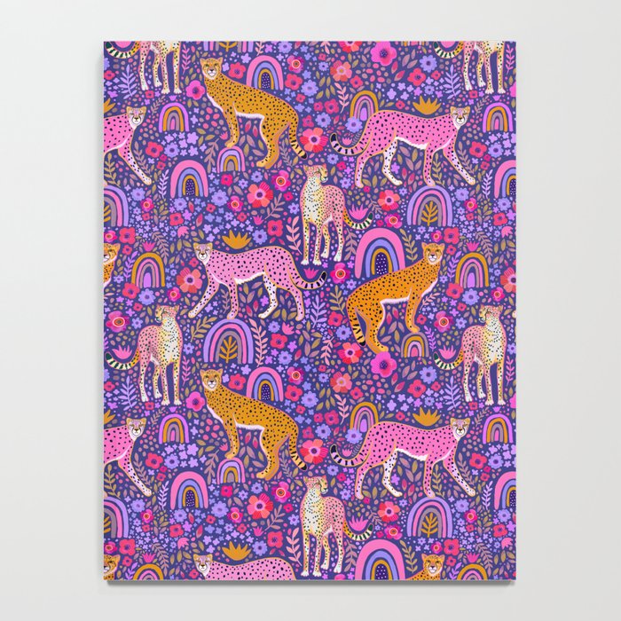 Cheetah in a Rainbow Garden Notebook Gallery Image 4